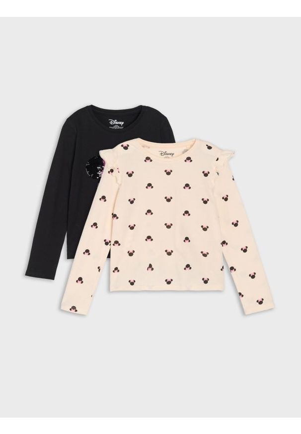 Sinsay - Koszulki z długimi rękawami 2 pack Minnie Mouse - szary. Kolor: szary. Długość rękawa: długi rękaw. Długość: długie. Wzór: motyw z bajki
