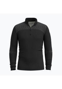 Bluza termoaktywna męska Smartwool Intraknit Thermal Merino Base Layer 1/4 Zip. Kolor: czarny. Materiał: wełna. Sport: turystyka piesza