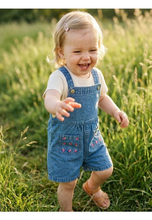 Sinsay - Jeansowe szorty ogrodniczki - niebieski. Kolor: niebieski. Materiał: jeans