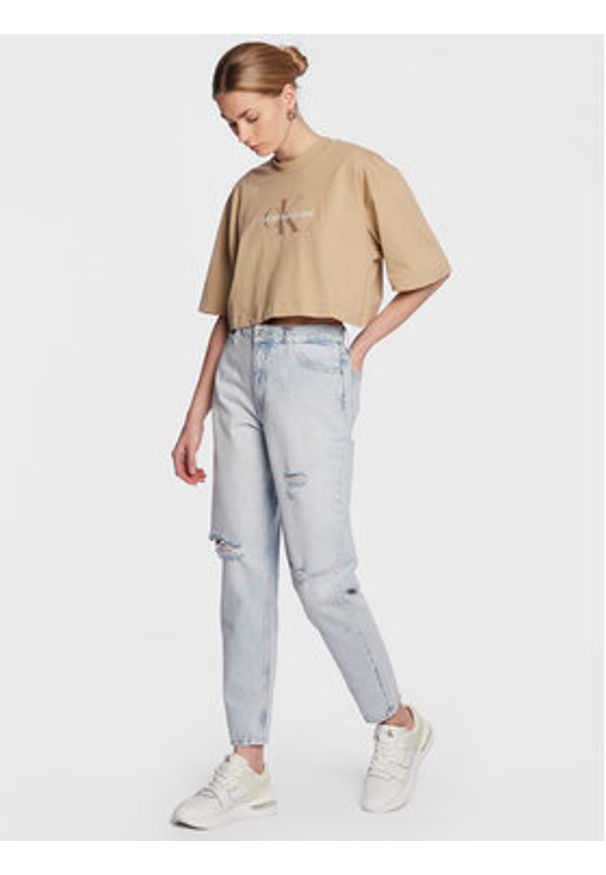 Calvin Klein Jeans Jeansy J20J220191 Niebieski Mom Fit. Kolor: niebieski
