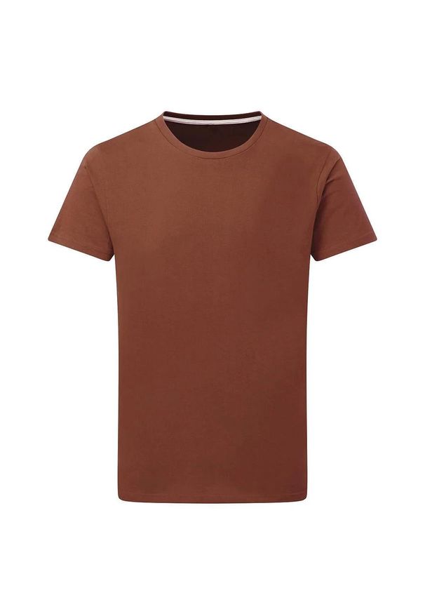 SG - Męska Koszulka Z Doskonałym Nadrukiem. Kolor: brązowy. Wzór: nadruk. Sport: turystyka piesza