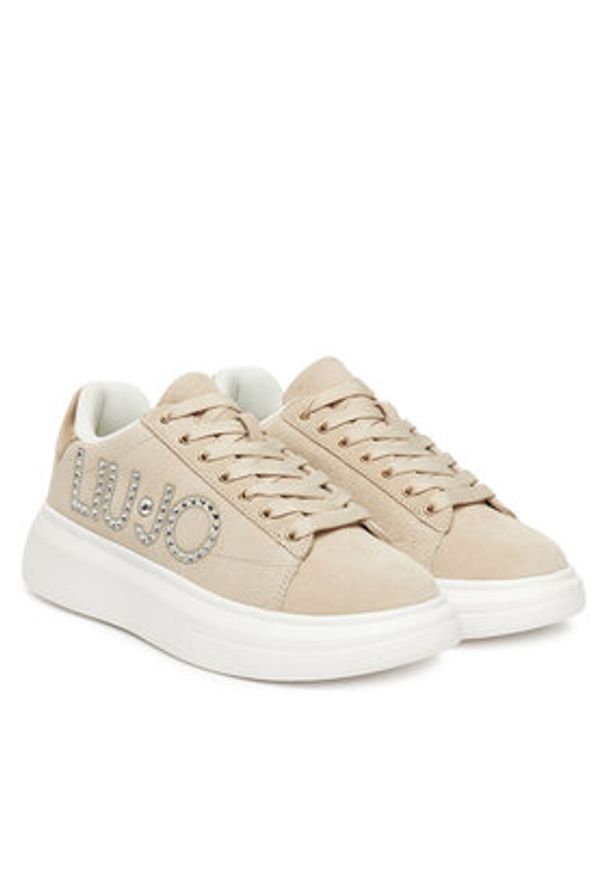 Liu Jo Sneakersy Babol 01 BF5059 PX002 Beżowy. Kolor: beżowy. Materiał: zamsz, skóra