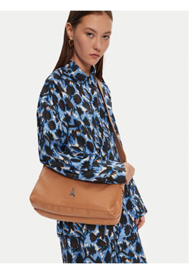 Patrizia Pepe Torebka 8B0216/L123-B800 Beżowy. Kolor: beżowy. Materiał: skórzane