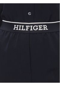 TOMMY HILFIGER - Tommy Hilfiger Chinosy Slim Straight Logo Pant WW0WW40502 Niebieski Slim Fit. Kolor: niebieski. Materiał: syntetyk, wiskoza #5
