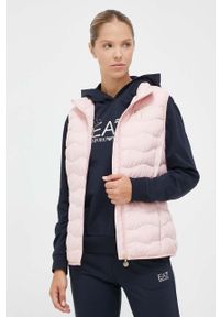 EA7 Emporio Armani bezrękawnik damski kolor różowy przejściowy. Kolor: różowy. Długość rękawa: bez rękawów #1