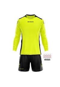 Zestaw bramkarski Givova Portiere Hyguana L. Kolor: czarny, żółty, wielokolorowy. Materiał: poliester, dresówka. Sport: piłka nożna