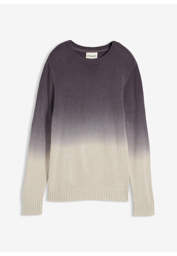 bonprix - Sweter w cieniowanym kolorze. Kolor: szary