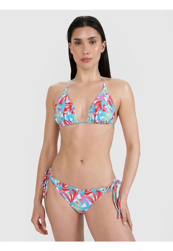 4f - 4F Góra od bikini damska - multikolor XL. Kolor: wielokolorowy. Materiał: materiał, włókno, syntetyk, elastan