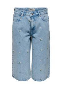 only - ONLY Szorty jeansowe Cobain 15349519 Niebieski Loose Fit. Kolor: niebieski. Materiał: bawełna