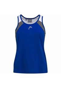 Head - Koszulka bez rękawów damska CLUB 22 Tank Top. Kolor: niebieski. Materiał: poliester. Długość rękawa: bez rękawów. Sport: tenis