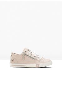 bonprix - Sneakersy Mustang. Kolor: różowy. Wzór: aplikacja