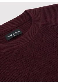 Pako Lorente - PAKO LORENTE – Bordowy bawełniany sweter męski. Okazja: na co dzień. Kolor: czerwony. Materiał: bawełna. Sezon: jesień. Styl: casual #6