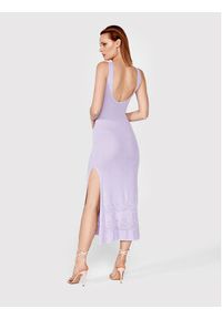 Simple Sukienka dzianinowa SUD066 Fioletowy Slim Fit. Kolor: fioletowy. Materiał: dzianina, wiskoza #3