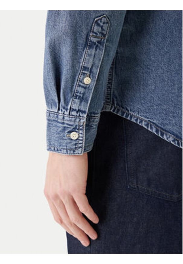 Calvin Klein Jeans Koszula jeansowa LV04RE708G Niebieski Regular Fit. Kolor: niebieski. Materiał: bawełna