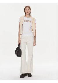 BOSS - Boss T-Shirt Eventsa4 50508498 Beżowy Regular Fit. Kolor: beżowy. Materiał: bawełna