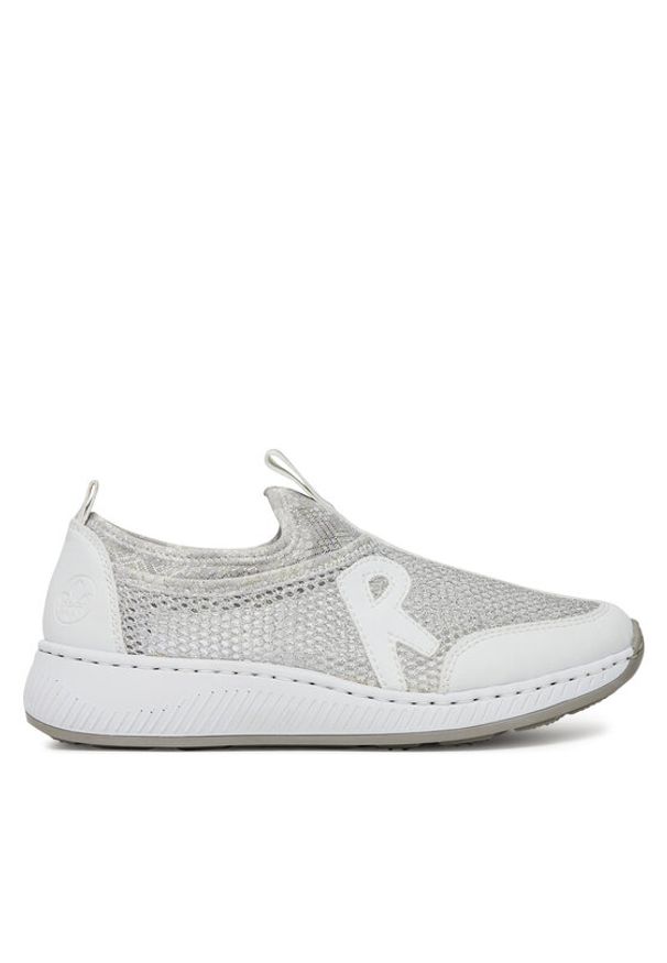 Rieker Sneakersy N5554-81 Biały. Kolor: biały. Materiał: materiał