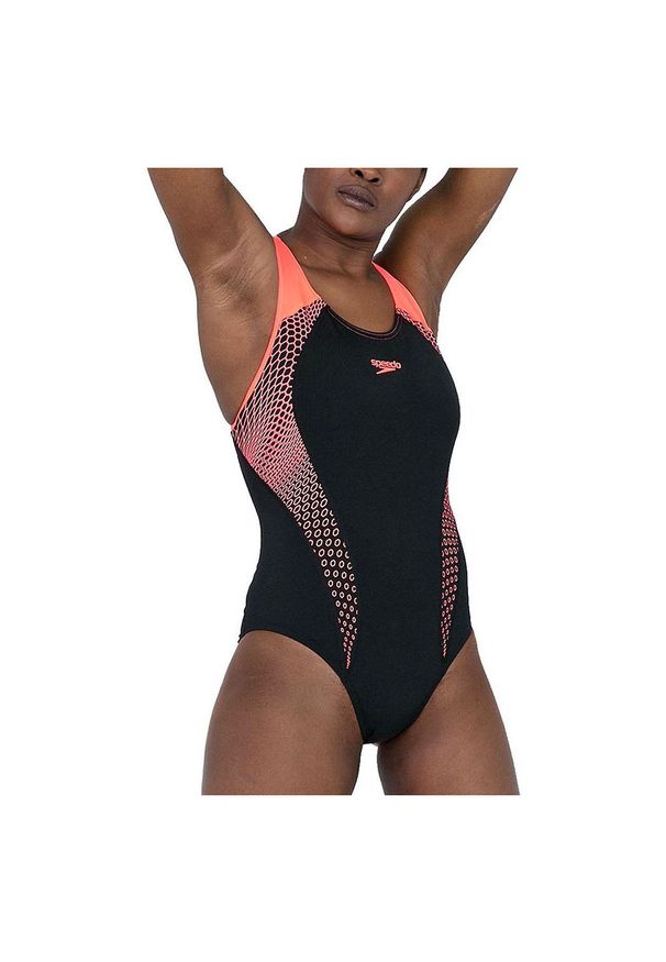 Strój kąpielowy damski Speedo Hexagonal Laneback 8-11389. Materiał: materiał, poliester. Wzór: nadruk