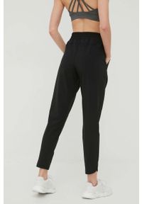 GAP spodnie dresowe damskie kolor czarny proste high waist. Okazja: na co dzień. Stan: podwyższony. Kolor: czarny. Materiał: dresówka. Styl: casual