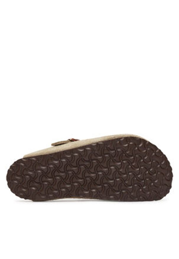 Birkenstock Klapki Boston Kids 1027875 Beżowy. Kolor: beżowy. Materiał: zamsz, skóra
