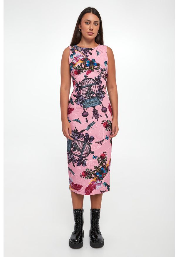 Versace Jeans Couture - Sukienka midi VERSACE JEANS COUTURE. Długość: midi