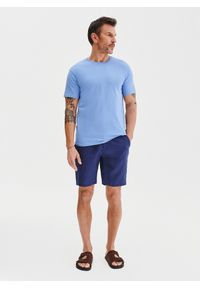 Pako Lorente - PAKO LORENTE – Bawełniany niebieski t-shirt. Okazja: na co dzień. Kolor: oliwkowy, żółty, niebieski. Materiał: bawełna. Styl: casual #5
