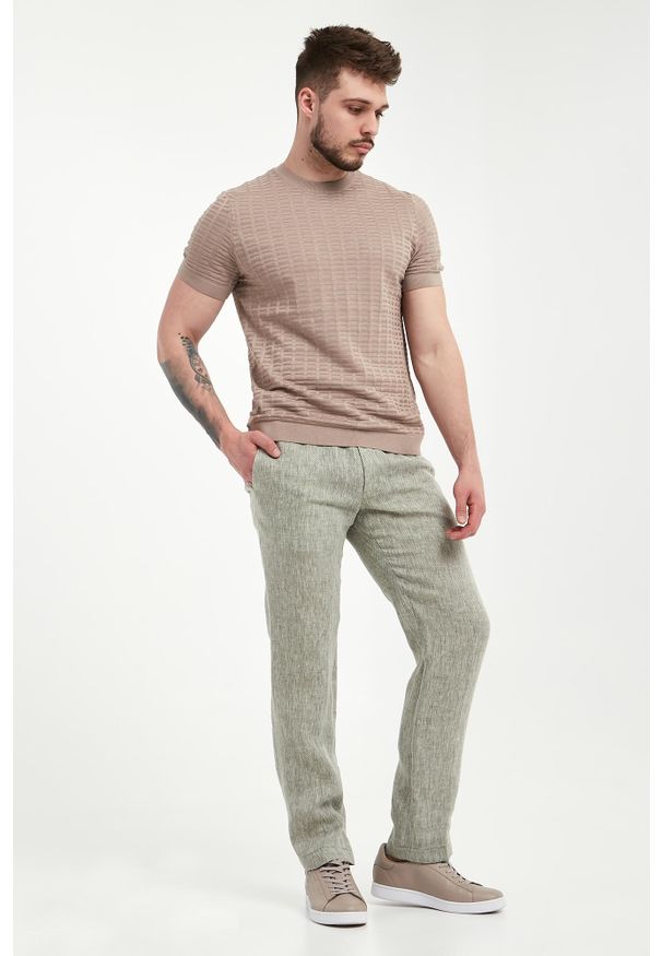 Sweter męski z krótkim rękawem Theor JOOP!. Długość rękawa: krótki rękaw. Długość: krótkie