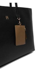 TOMMY HILFIGER - Tommy Hilfiger Torebka Th Icon Tote AW0AW18173 Czarny. Kolor: czarny. Materiał: skórzane #3