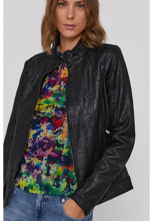 Desigual - Kurtka. Okazja: na co dzień. Kolor: czarny. Styl: casual