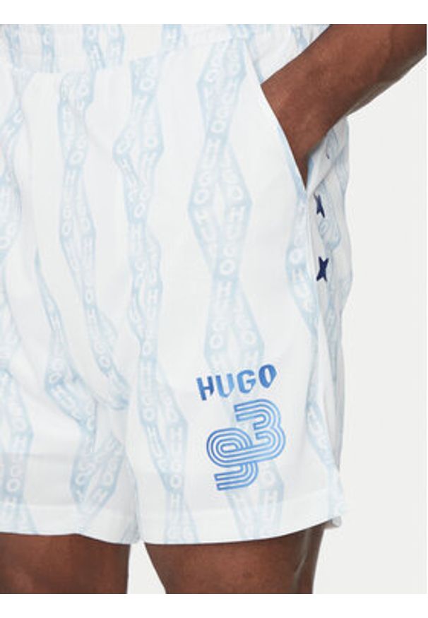 Hugo - HUGO Szorty kąpielowe Niteam 50536102 Biały Regular Fit. Kolor: biały. Materiał: syntetyk