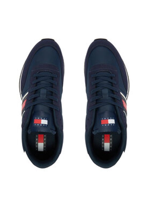 Tommy Jeans Sneakersy Tjm Classic Runner EM0EM01709 Granatowy. Kolor: niebieski. Materiał: materiał