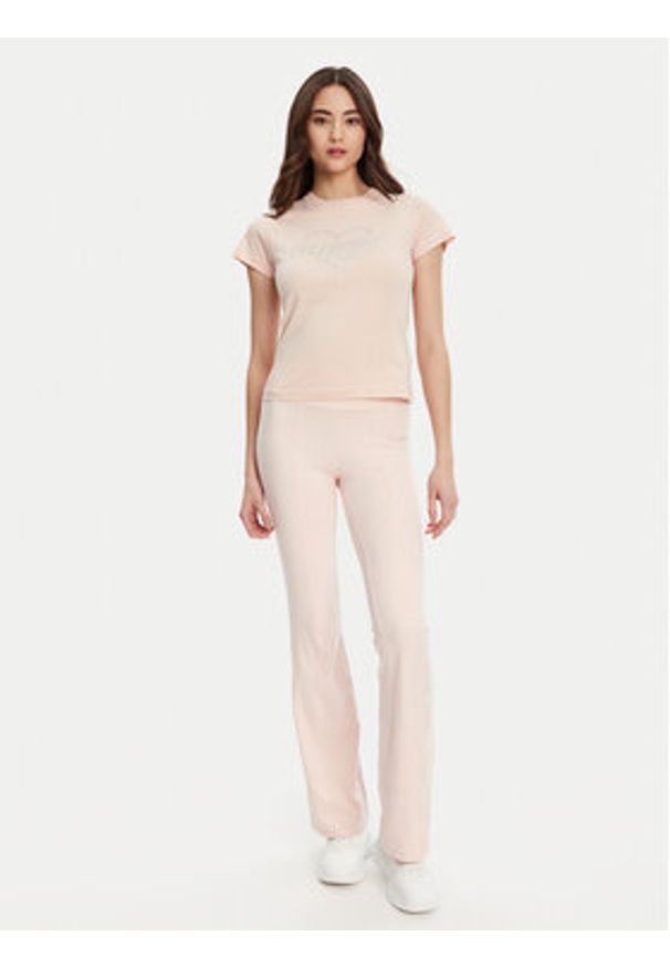 Guess T-Shirt V5GI10 K9RM1 Różowy Regular Fit. Kolor: różowy. Materiał: bawełna