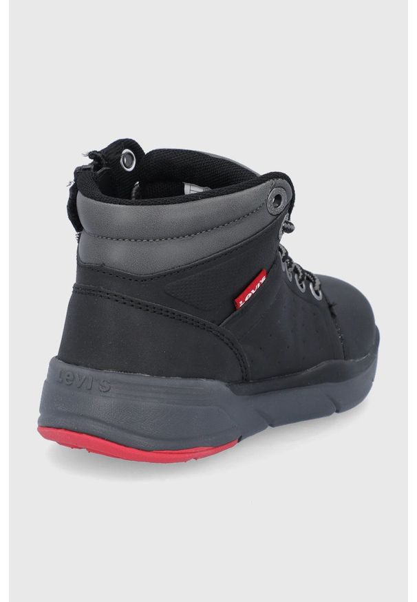 Levi's® - Levi's Buty dziecięce kolor szary. Okazja: na spotkanie biznesowe. Nosek buta: okrągły. Zapięcie: sznurówki. Kolor: szary. Materiał: guma. Styl: biznesowy