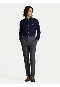 Polo Ralph Lauren Koszula 710654408016 Granatowy Regular Fit. Typ kołnierza: polo. Kolor: niebieski. Materiał: bawełna #5