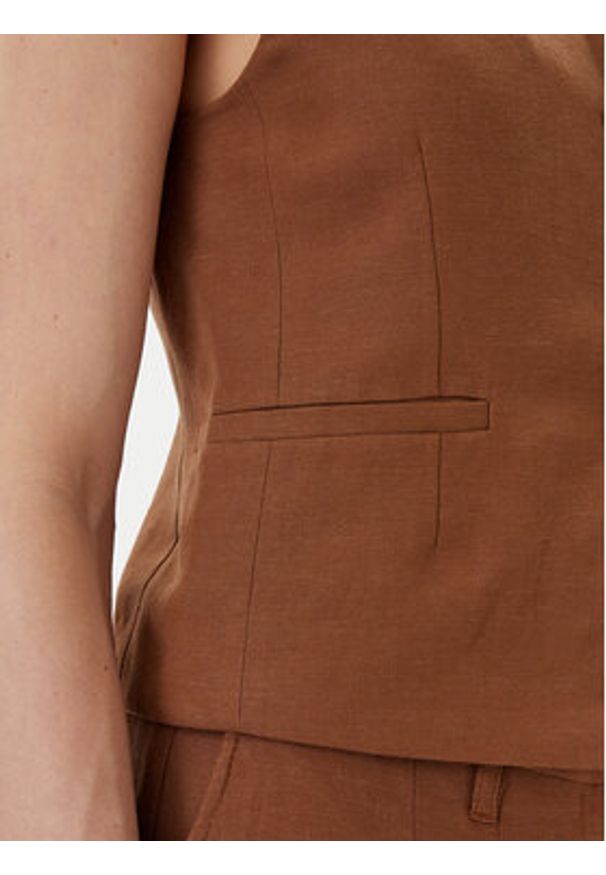 Herskind Kamizelka 5505840 Brązowy Regular Fit. Kolor: brązowy. Materiał: wiskoza