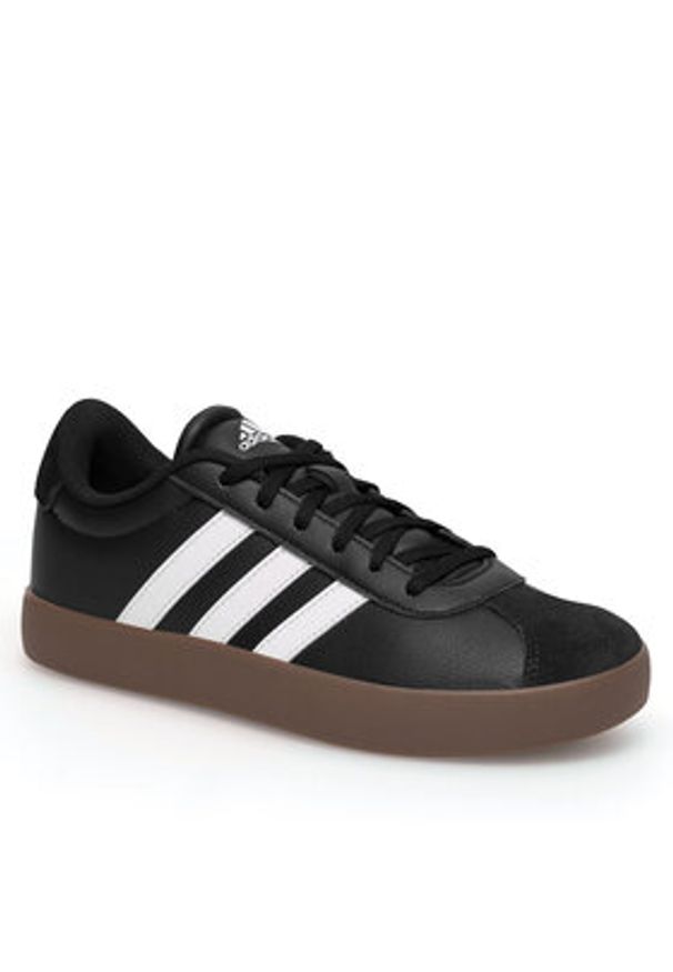 Adidas - adidas Sneakersy VL COURT 3.0 K IE3630 Czarny. Kolor: czarny. Materiał: zamsz, skóra