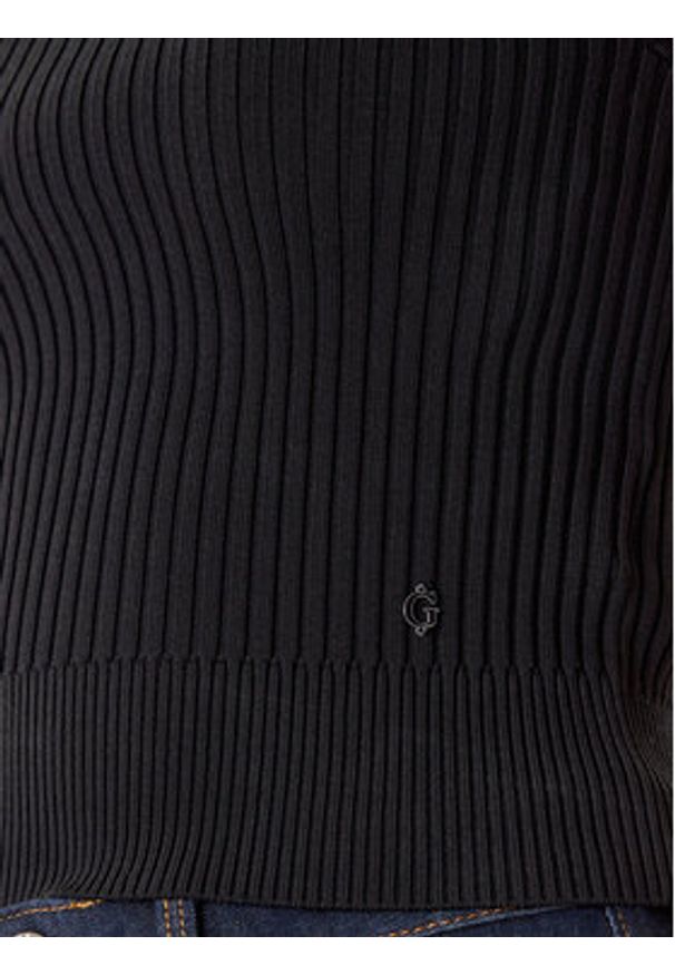 Guess Sweter W5YR04 Z0040 Czarny Regular Fit. Kolor: czarny. Materiał: wiskoza