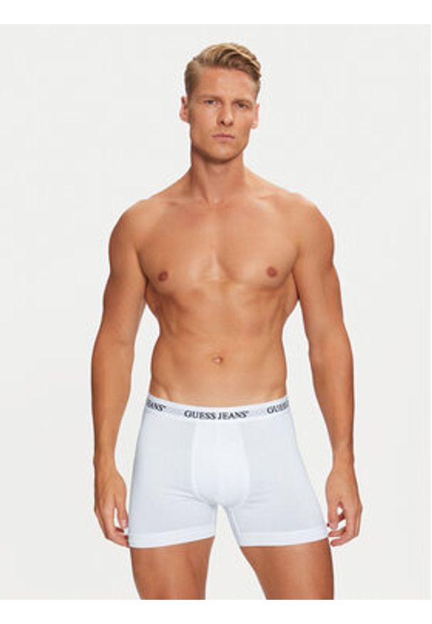Guess Jeans Komplet 3 par bokserek M4BZ45 K6YW1 Biały. Kolor: biały. Materiał: bawełna