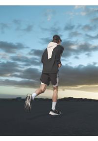 4f - 4F Bluza do biegania regular z kapturem męska - czarna S. Typ kołnierza: kaptur. Kolor: czarny. Materiał: materiał #1