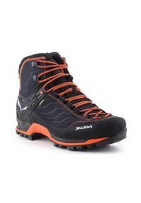 Buty trekkingowe męskie Salewa Buty Męskie MS Mtn Trainer Mid Gtx. Wysokość cholewki: za kostkę. Zapięcie: sznurówki. Kolor: wielokolorowy, pomarańczowy, czarny. Materiał: materiał, syntetyk. Szerokość cholewki: normalna