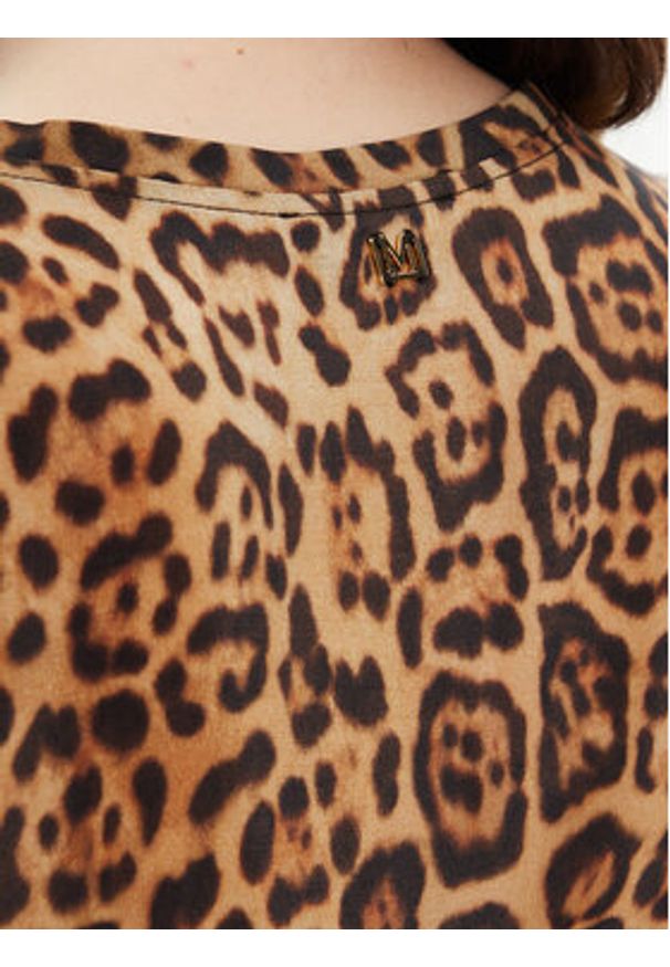 Guess Bluzka 5YGH29 7320A Brązowy Regular Fit. Kolor: brązowy. Materiał: jedwab