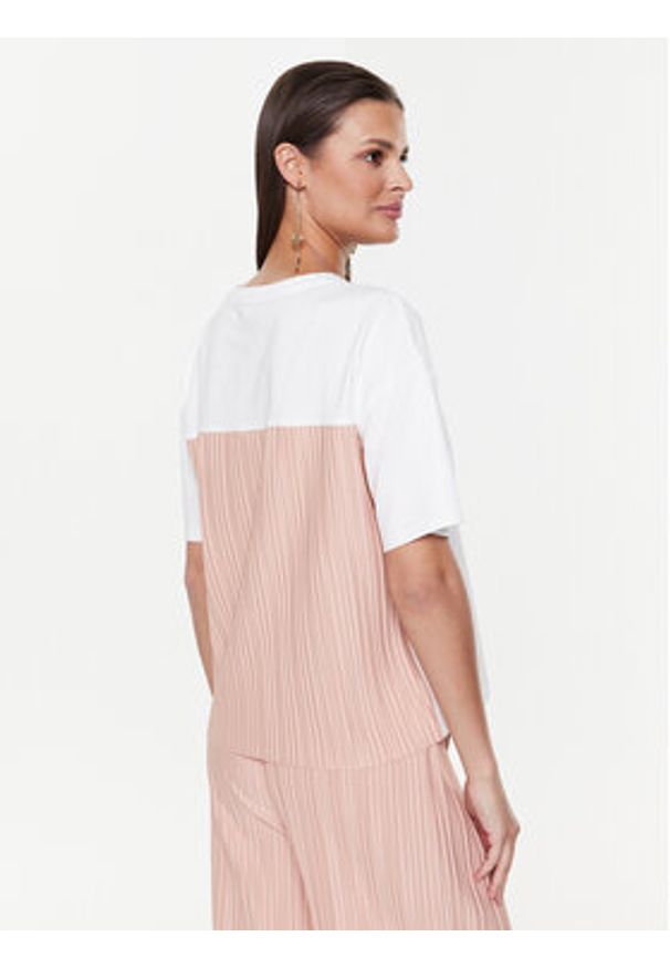 Liu Jo Sport T-Shirt TA3074 J0088 Biały Relaxed Fit. Kolor: biały. Materiał: bawełna. Styl: sportowy