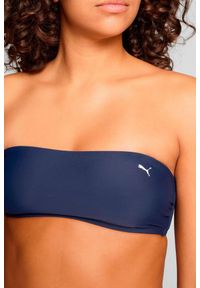Puma - Góra od bikini Bandeau granatowa. Kolor: niebieski. Materiał: poliester