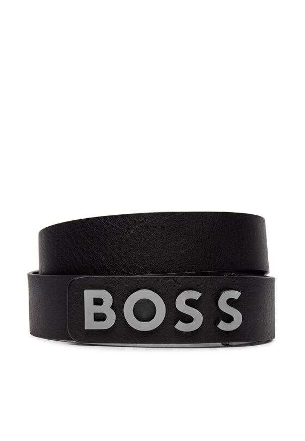 BOSS - Boss Pasek Męski 50516682 Czarny. Kolor: czarny. Materiał: skóra