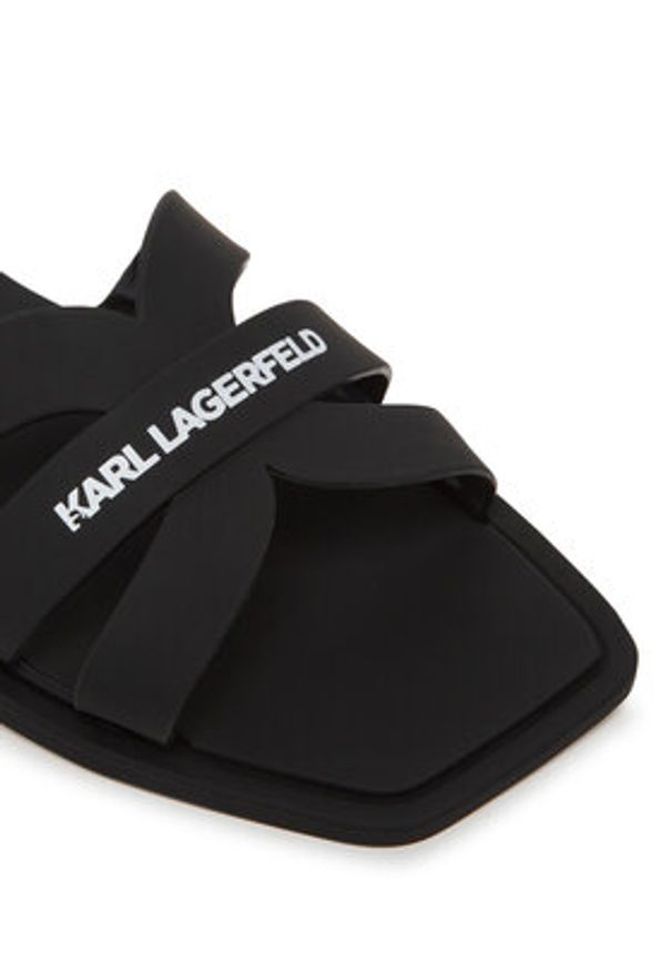 Karl Lagerfeld - KARL LAGERFELD Klapki Jelly IV KL80025 Czarny. Kolor: czarny. Materiał: syntetyk