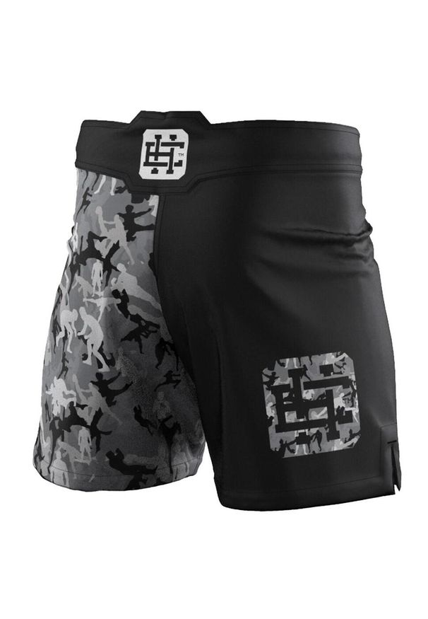 Spodenki Sportowe Męskie na trening i siłownię EXTREME HOBBY COMBAT GAME. Kolor: czarny. Materiał: poliester, elastan. Sport: fitness