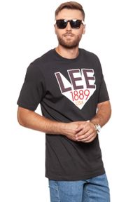 Lee - LEE T SHIRT RETRO T FADED BLACK (TALL) L63UAIKD. Kolor: czarny. Styl: retro #7