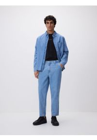 Reserved - Jeansy carrot fit - niebieski. Kolor: niebieski #1