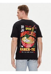 Brave Soul T-Shirt MTS-149TAKEAWAY Czarny Straight Fit. Kolor: czarny. Materiał: bawełna