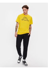 Kappa T-Shirt Cromen 303HZ70 Żółty Regular Fit. Kolor: żółty. Materiał: bawełna #5