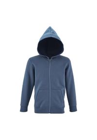 SOL'S - Bluza Dziecięca Stone Z Pełnym Zamkiem Błyskawicznym. Kolor: niebieski